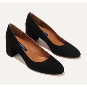 Margaux “The Heel” Black Block Heel Pumps
